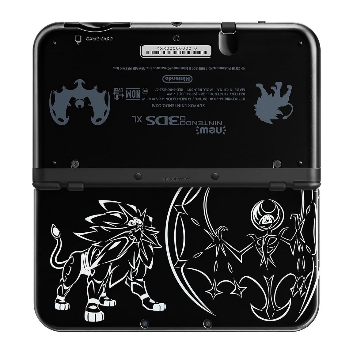Nintendo 3DS XL LL Gold/Black Solgaleo Lunala Black Edition Video Game Console - Custom Refurb Enhanced