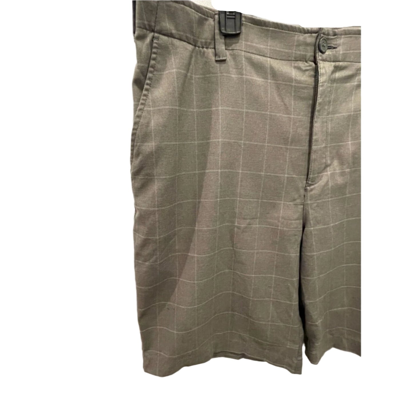 BCG Mens Shorts Plaid Active - Gray - 38 - Like New