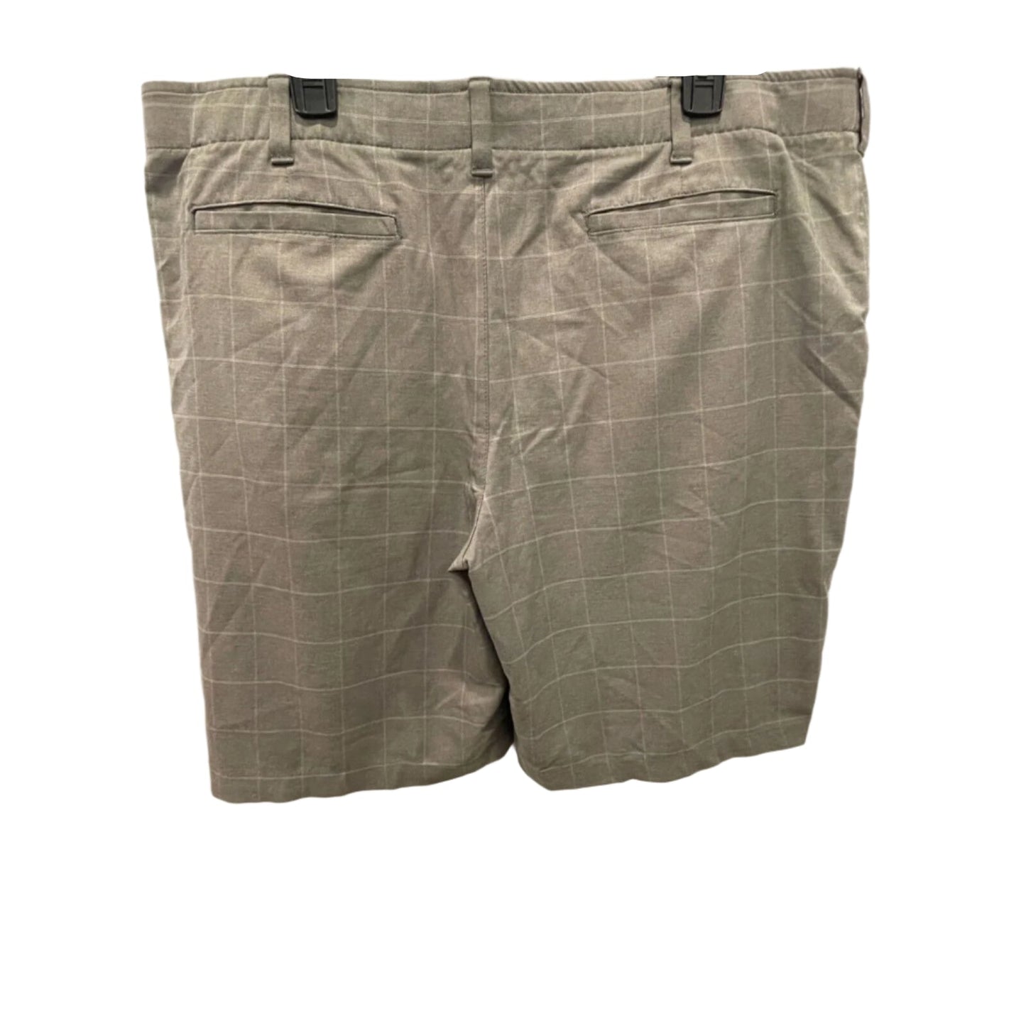BCG Mens Shorts Plaid Active - Gray - 38 - Like New
