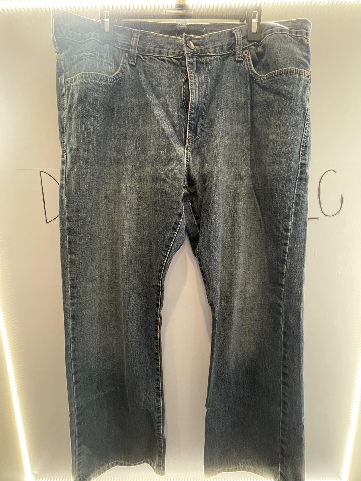 Jeans azules con corte de bota Calvin Klein para mujer talla 38 W - 33 "L