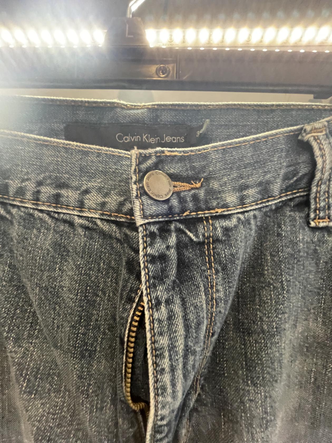 Jeans azules con corte de bota Calvin Klein para mujer talla 38 W - 33 "L