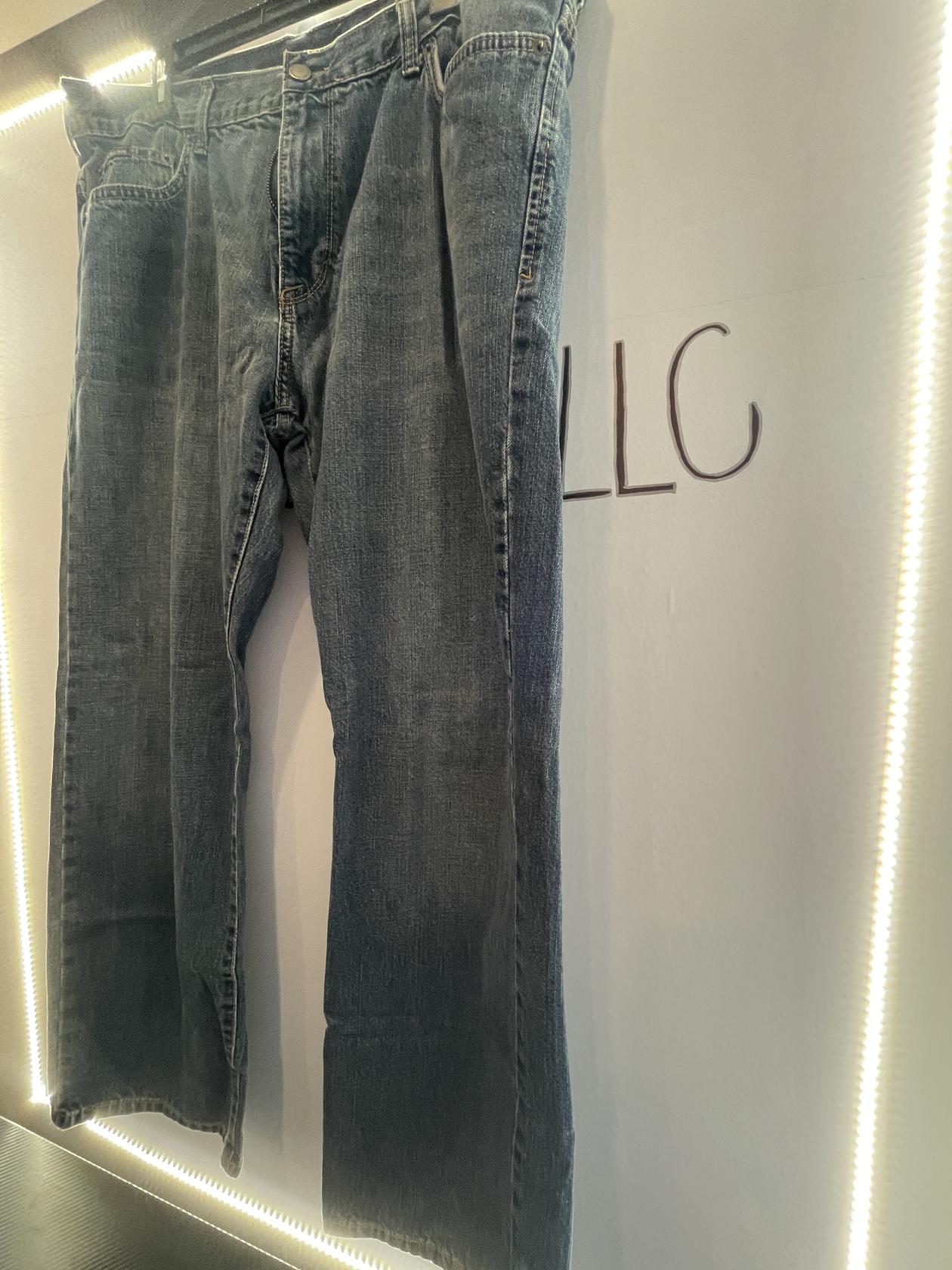 Jeans azules con corte de bota Calvin Klein para mujer talla 38 W - 33 "L