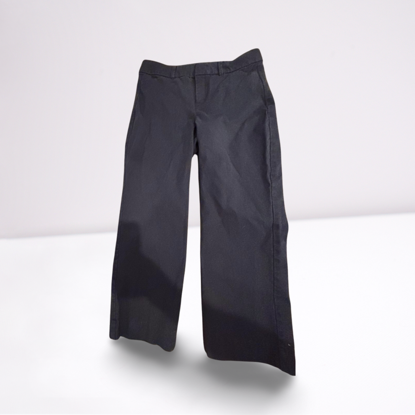 Old Navy Women's Dress Pants High Rise Pixie Straight Navy Blue 10 Petite