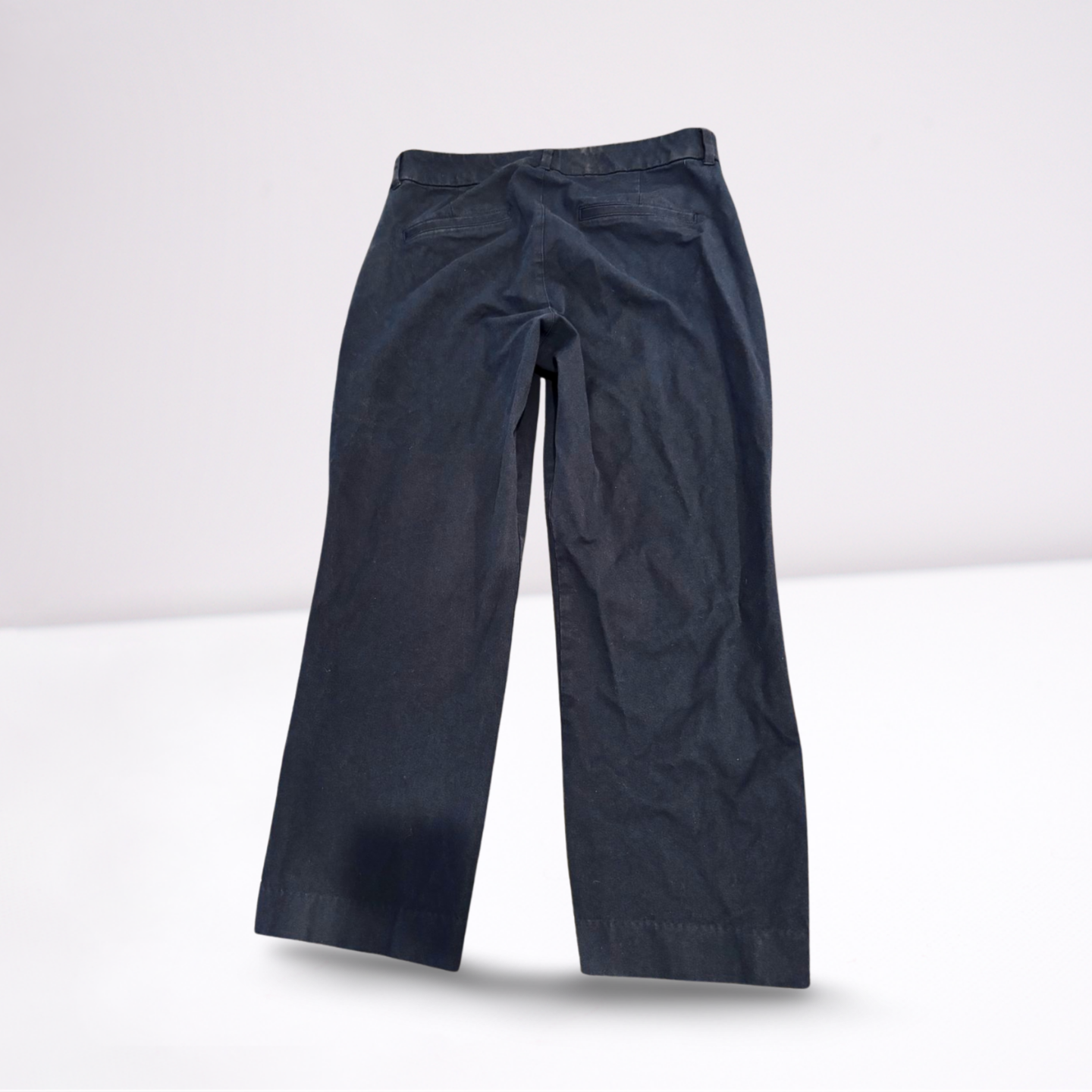 Old Navy Women's Dress Pants High Rise Pixie Straight Navy Blue 10 Petite