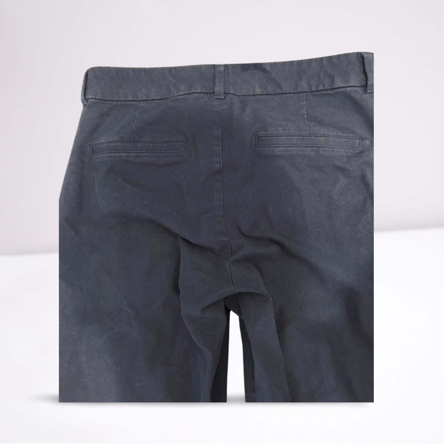 Old Navy Women's Dress Pants High Rise Pixie Straight Navy Blue 10 Petite