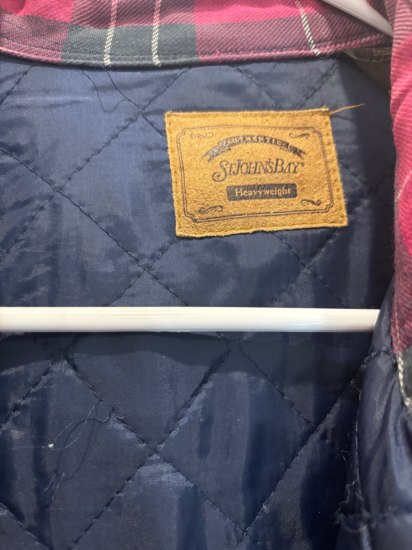 Mens St. Johns Bay Jackets & Coat Size Large Red Plaid