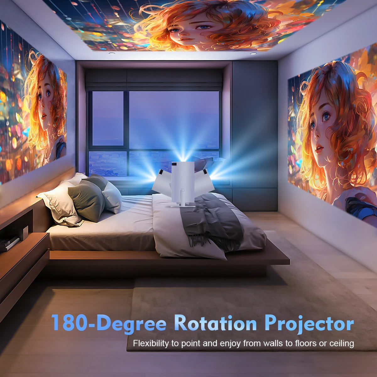 Magcubic Projector HY300 Pro 4K Android 11 Dual Wifi6 Home Cinema 260 ANSI
