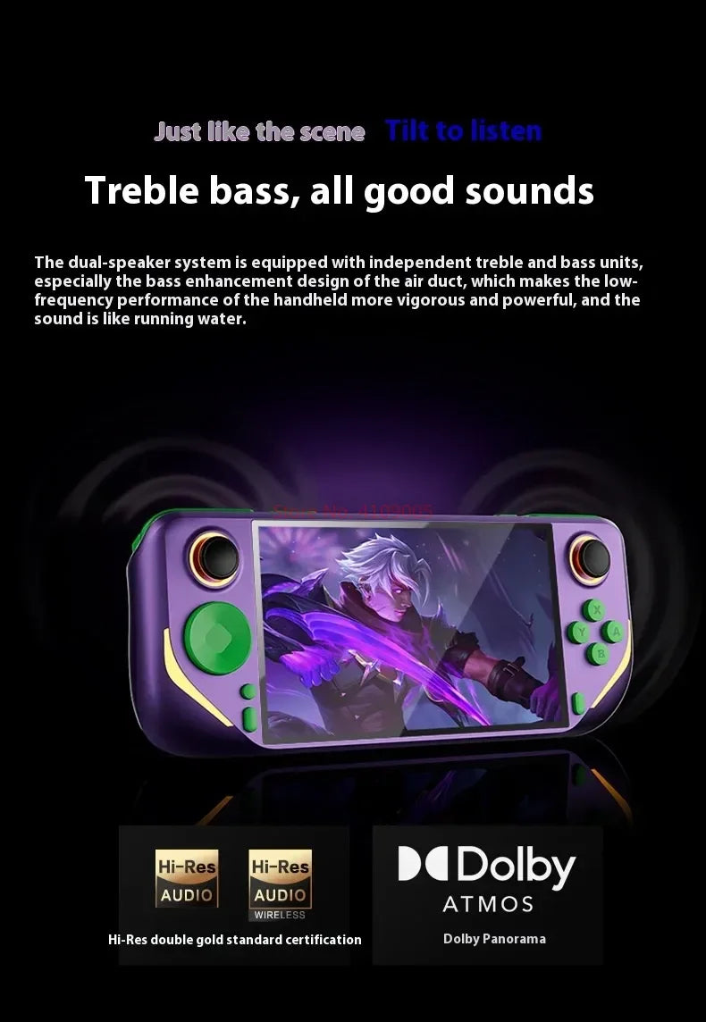 RetroWorldGames E6 Plus Handheld Rk3568 Purple/Green Video Game Console