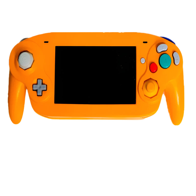 RetroWorldGames Gamecube Wii Hybrid Handheld Console Orange Video Game Console - Custom Refurb Enhanced