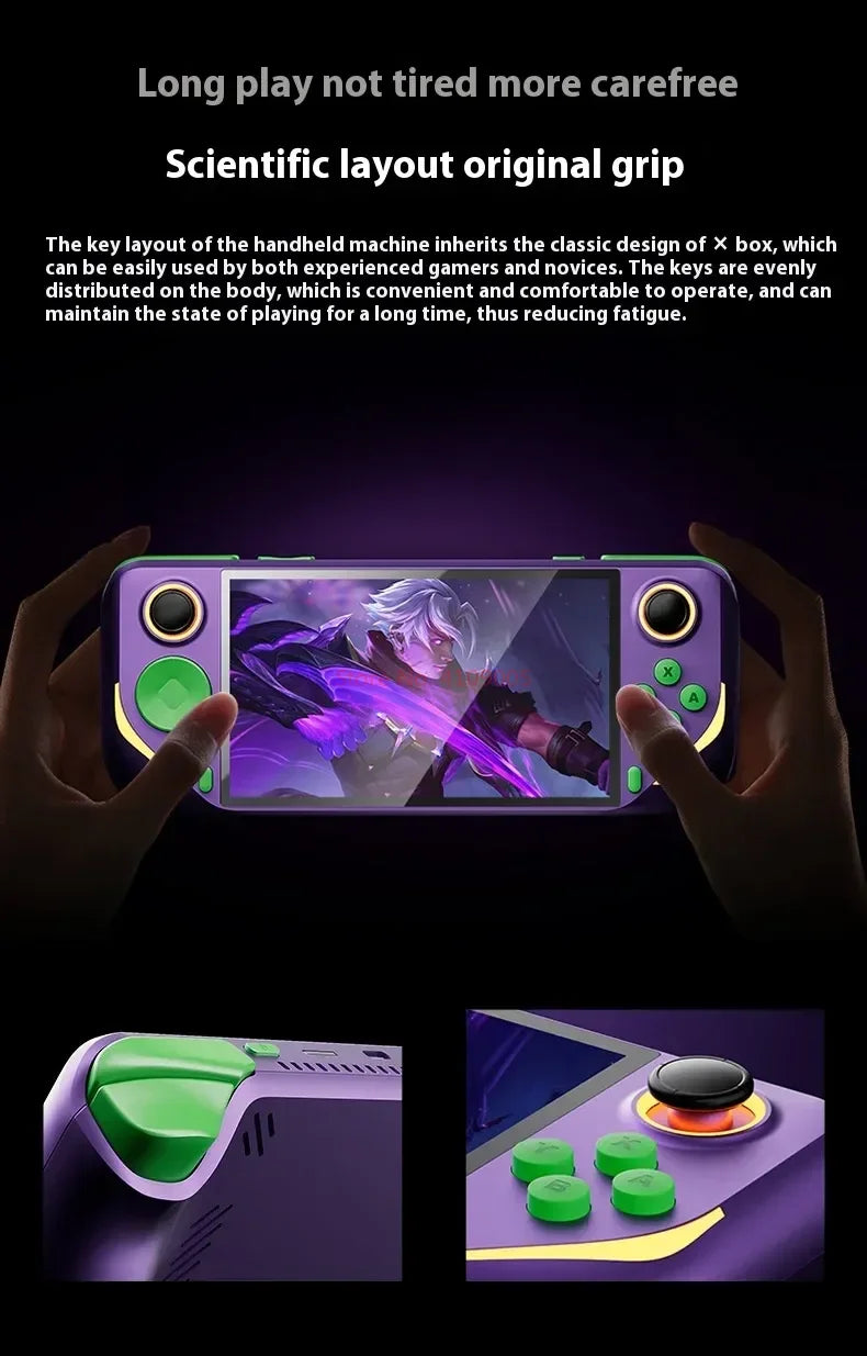 RetroWorldGames E6 Plus Handheld Rk3568 Purple/Green Video Game Console