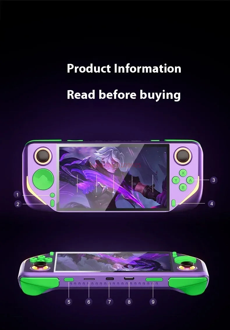RetroWorldGames E6 Plus Handheld Rk3568 Purple/Green Video Game Console