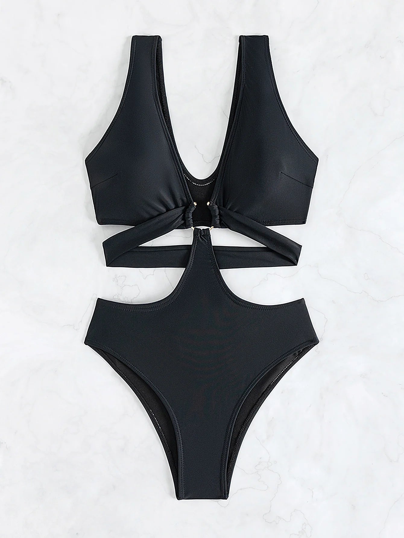 One-piece Hallowed Out Bikini