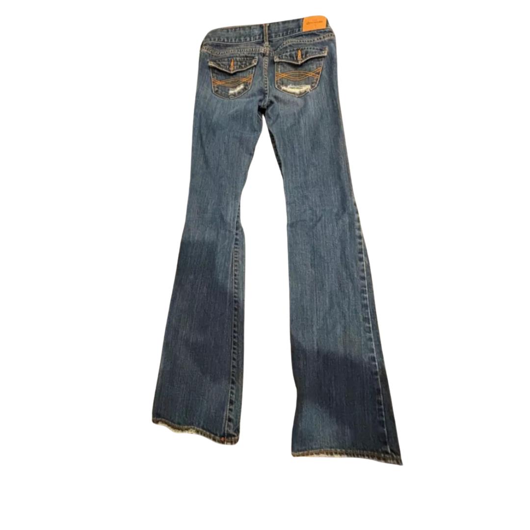 Abercrombie Fitch Denim Medium Wash Blue Jeans Girls 14 Slightly Distressed