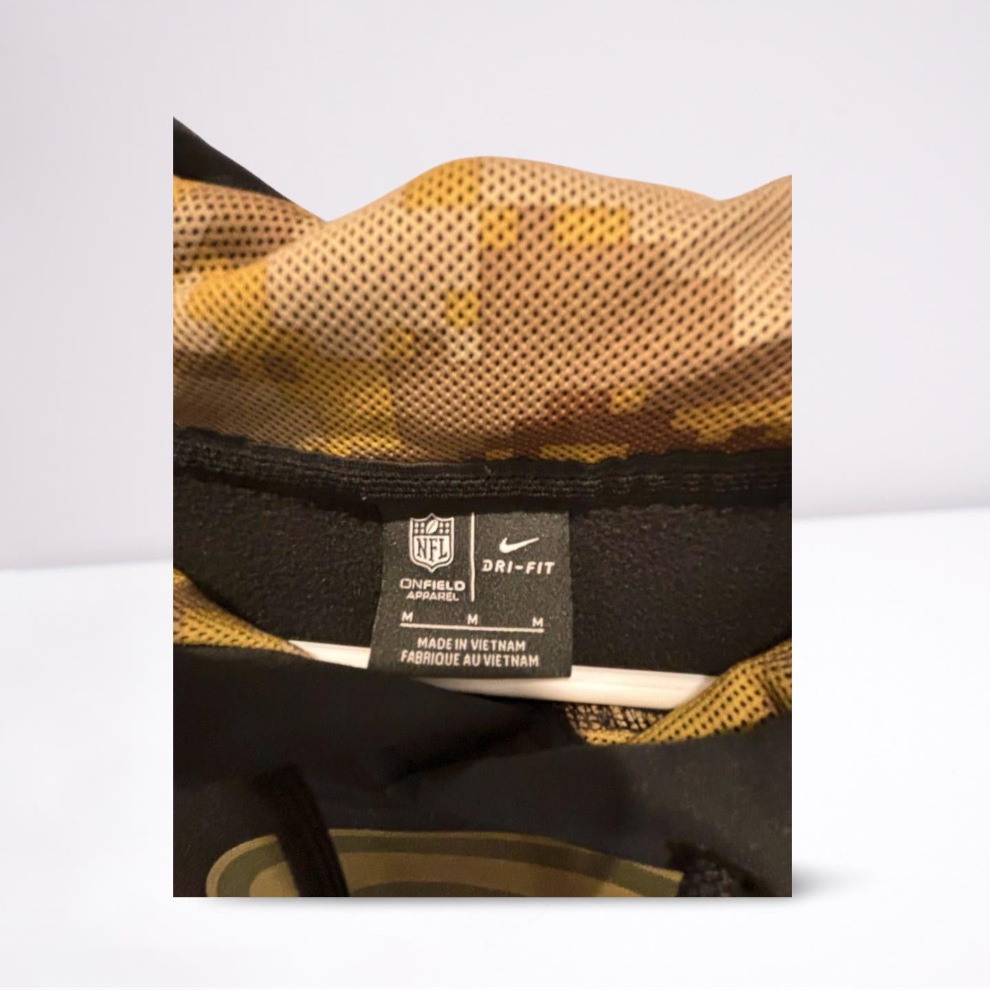 Nike Green Bay Packers Salute Service Therma-fit Hoodie Men's M Black Camo Flag