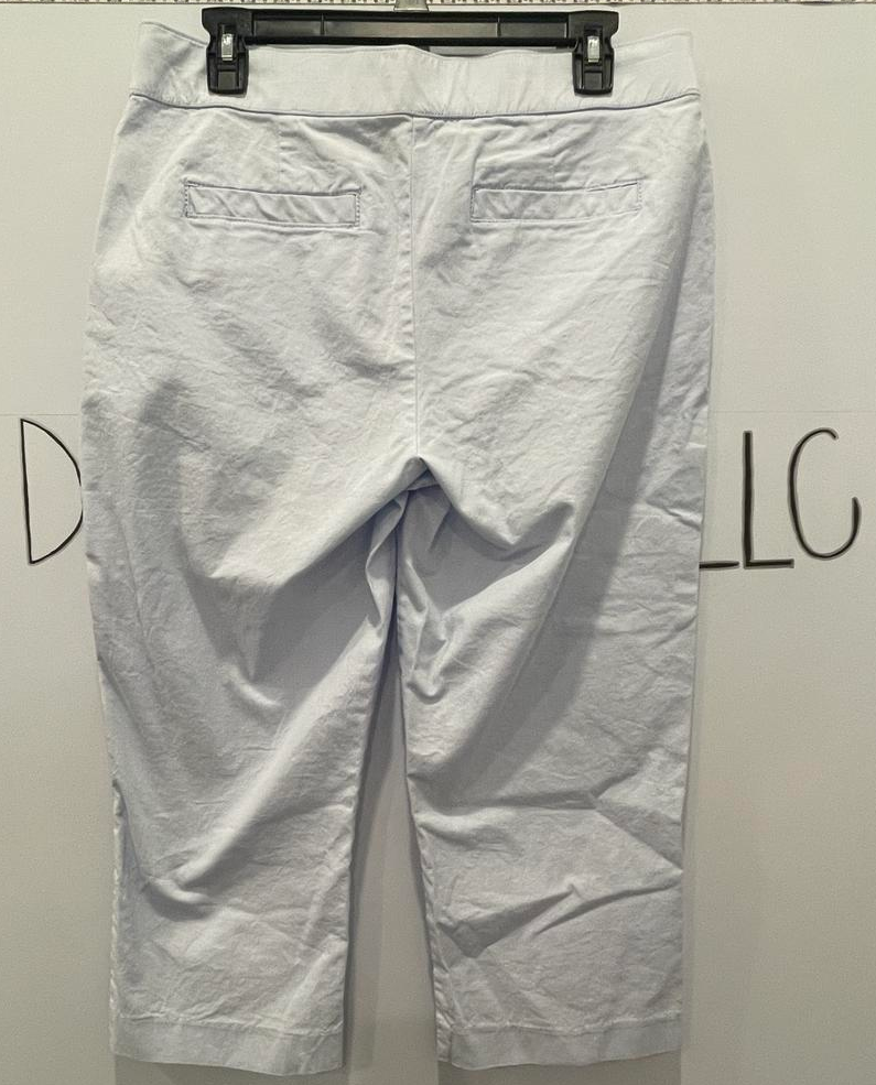 Kim Rogers Capri Pants Womens Sz 10 Straight Leg w/ Pockets Light Blue