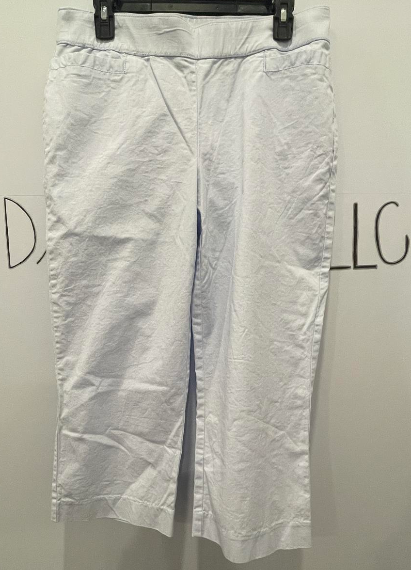 Kim Rogers Capri Pants Womens Sz 10 Straight Leg w/ Pockets Light Blue