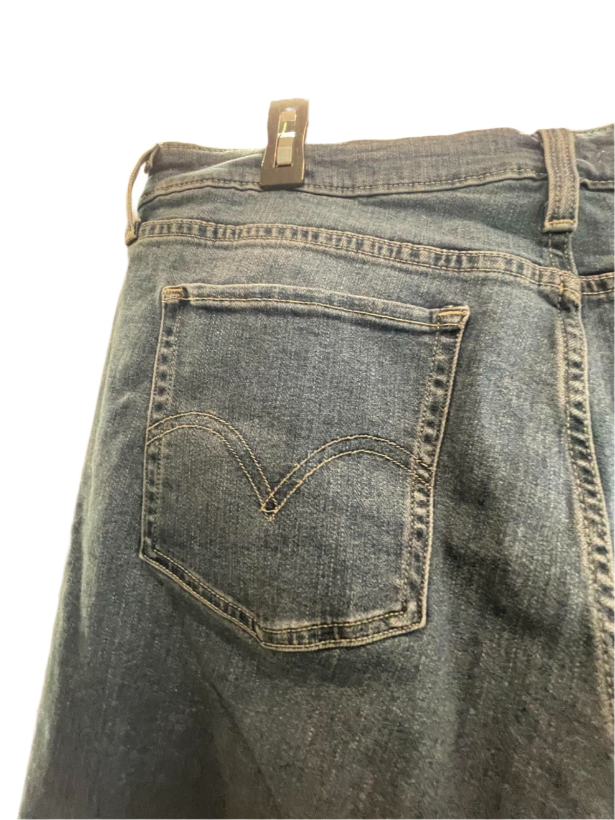 Levi Strauss Womens Jeans 414 Flare Relaxed Straight - Blue - 18W - Very Good