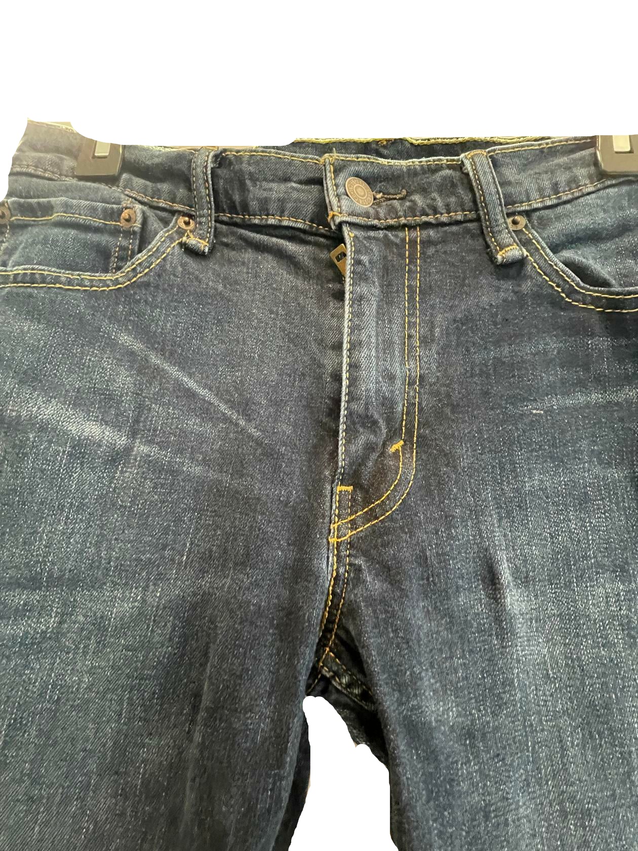 Levi Strauss Mens Jeans 511 Dark Wash Straight Regular - Blue - 32X30 - Very Good