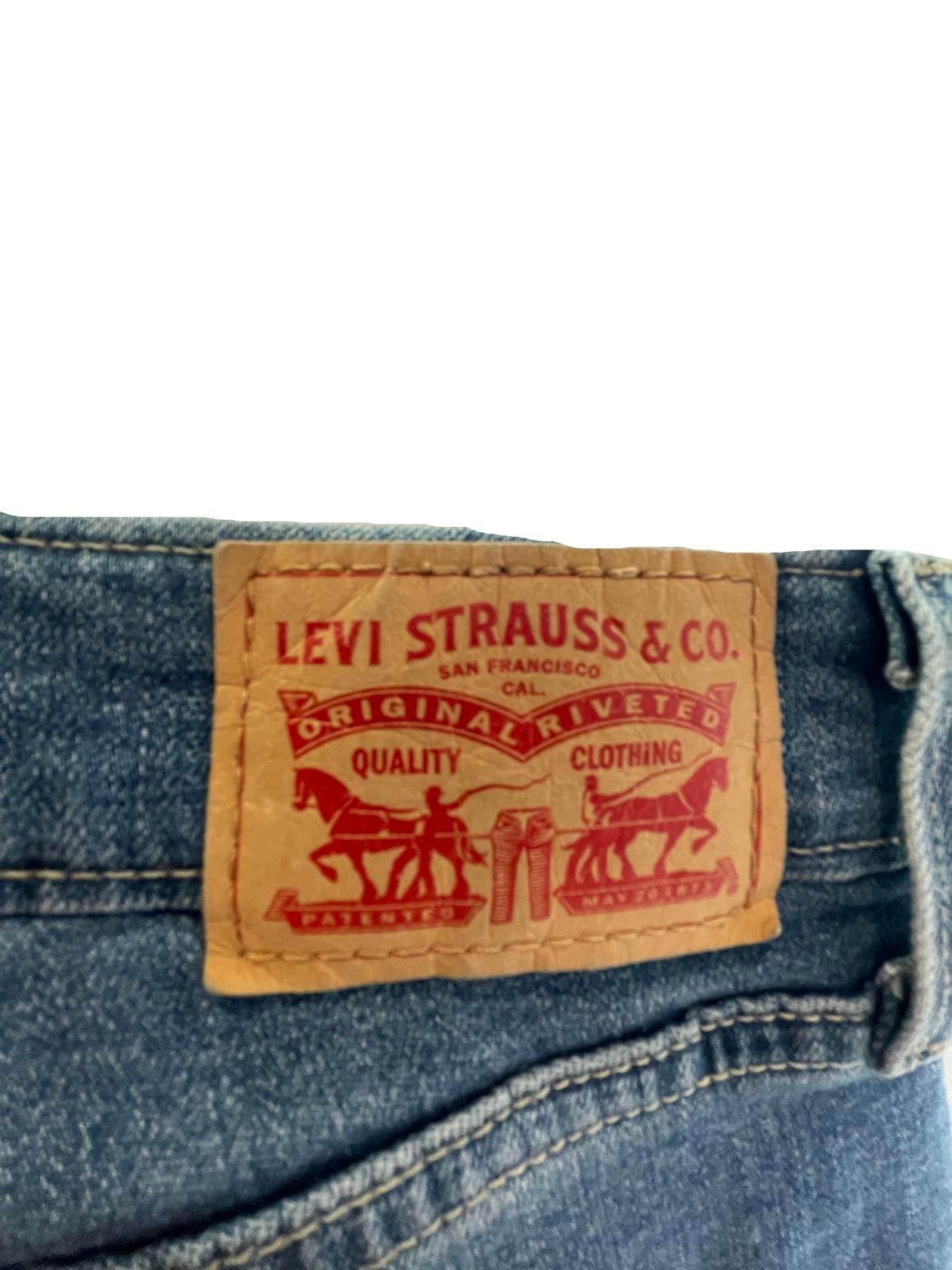 Levi Strauss Womens Jeans 414 Flare Relaxed Straight - Blue - 18W - Very Good