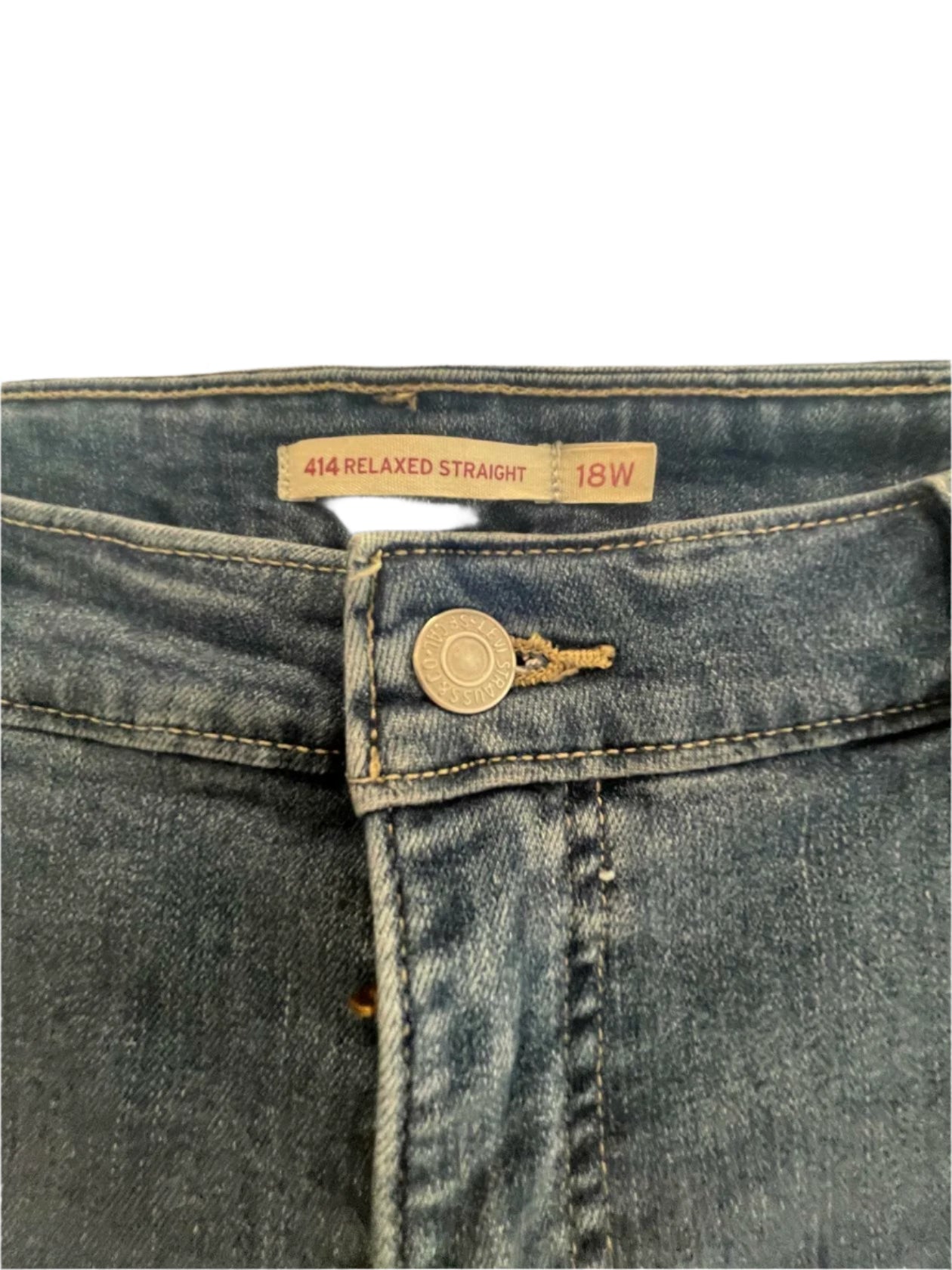 Levi Strauss Womens Jeans 414 Flare Relaxed Straight - Blue - 18W - Very Good