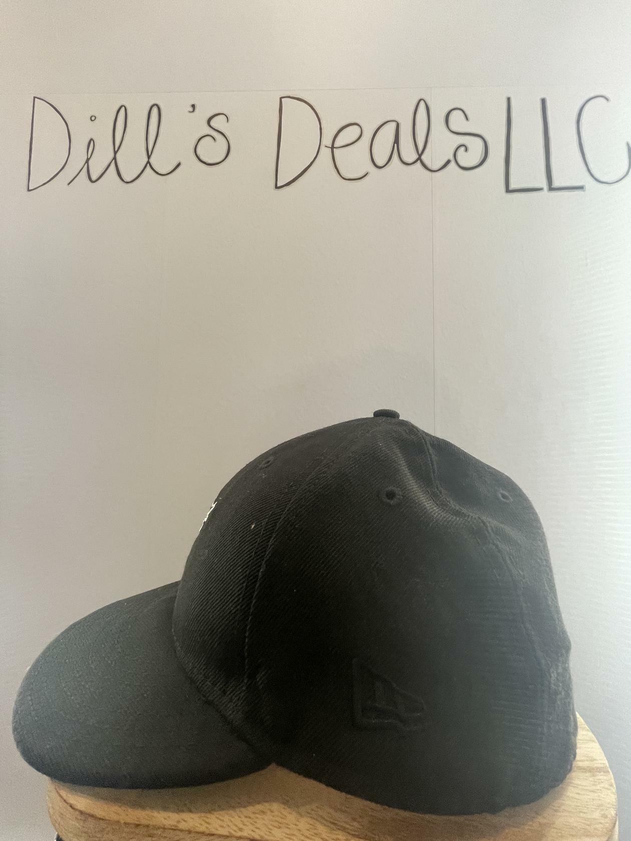 Florida Marlins New Era Black Cooperstown Collection 59FIFTY- 7 5/8 Fitted Black - Very Good