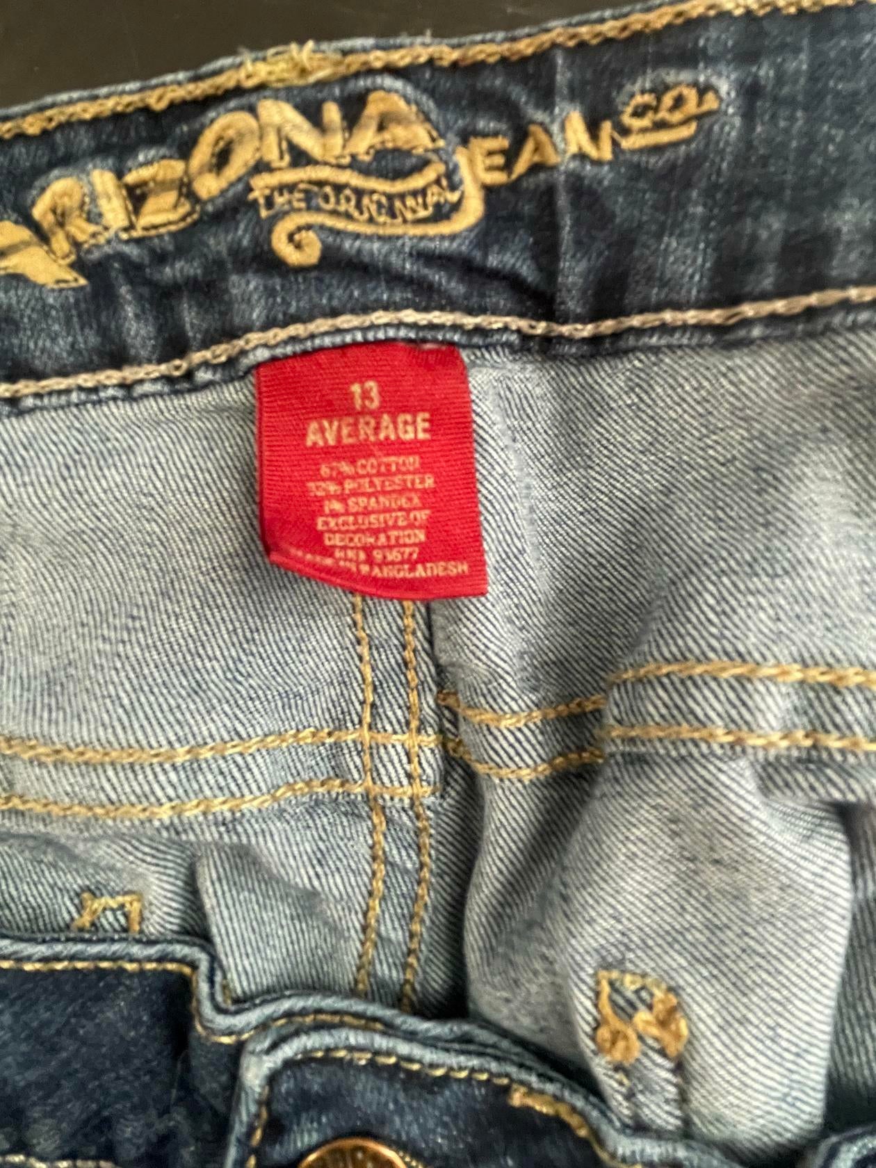 Women's Arizona Jean Company Dark Wash Skinny Jeans Jr's Size 13 Average - Very Good