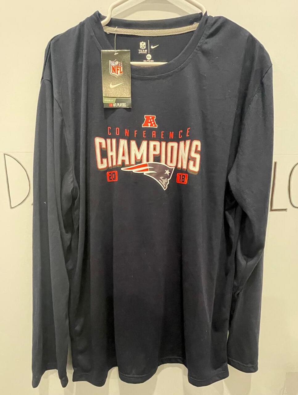 New England Patriots Sz 2XL Mens Fanatics 2018 Conference Champions Roster NFL