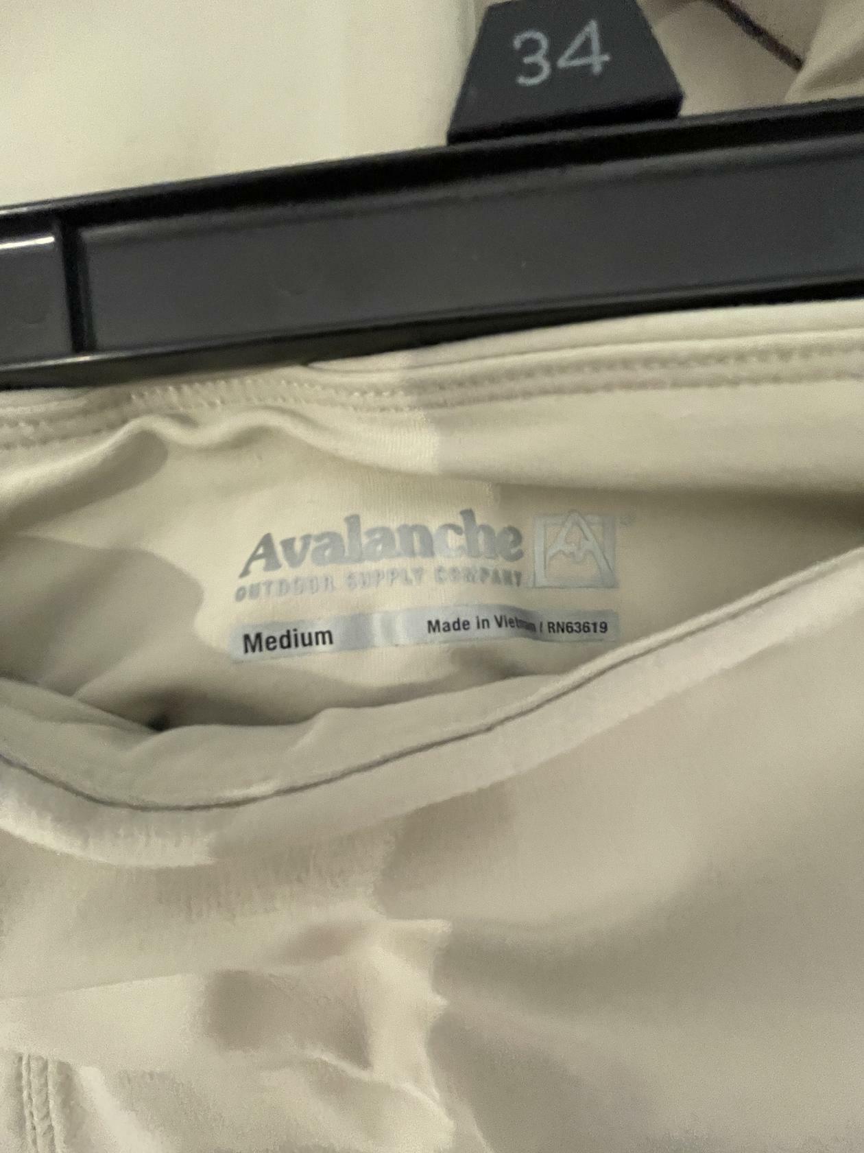 Avalanche Compression Leggings Cargo Pockets Beige Khaki Sz M High Waisted NWT