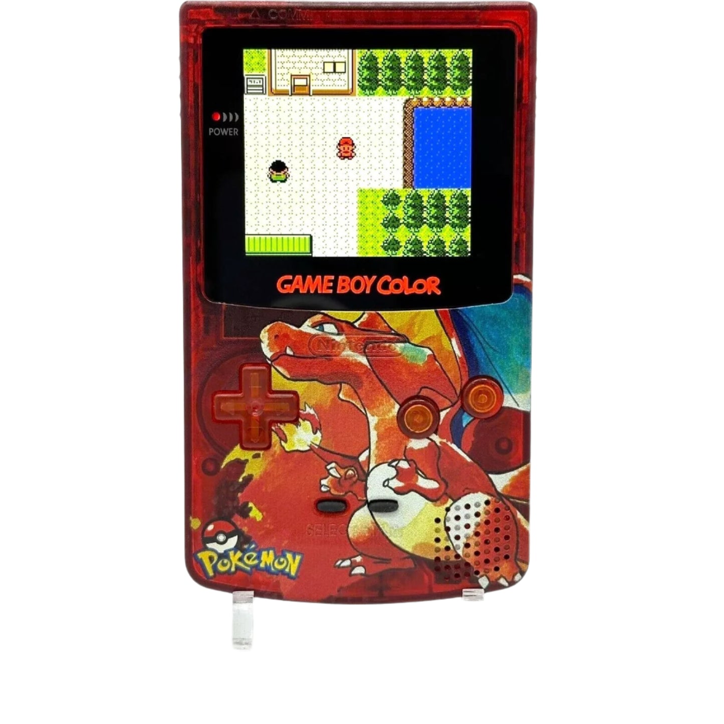 Nintendo Game Boy Color Red Pokemon Charizard Edition Video Game Console - Custom Refurb Enhanced