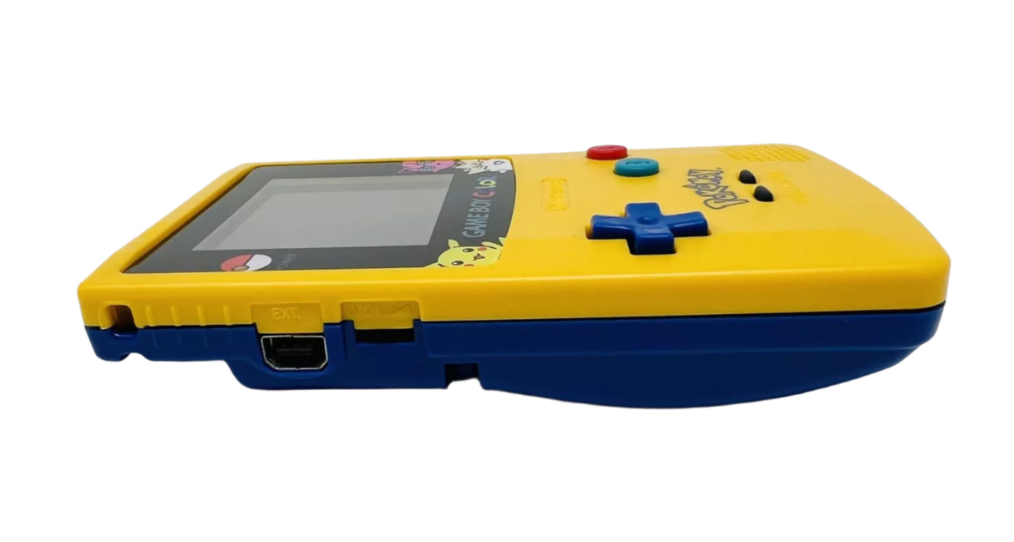 Nintendo Game Boy Color Lime Green Yellow Classic Pokemon Logo Video Game Console - Custom Refurb Enhanced