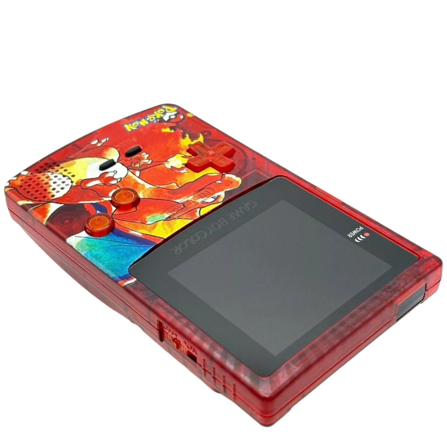 Nintendo Game Boy Color Red Pokemon Charizard Edition Video Game Console - Custom Refurb Enhanced