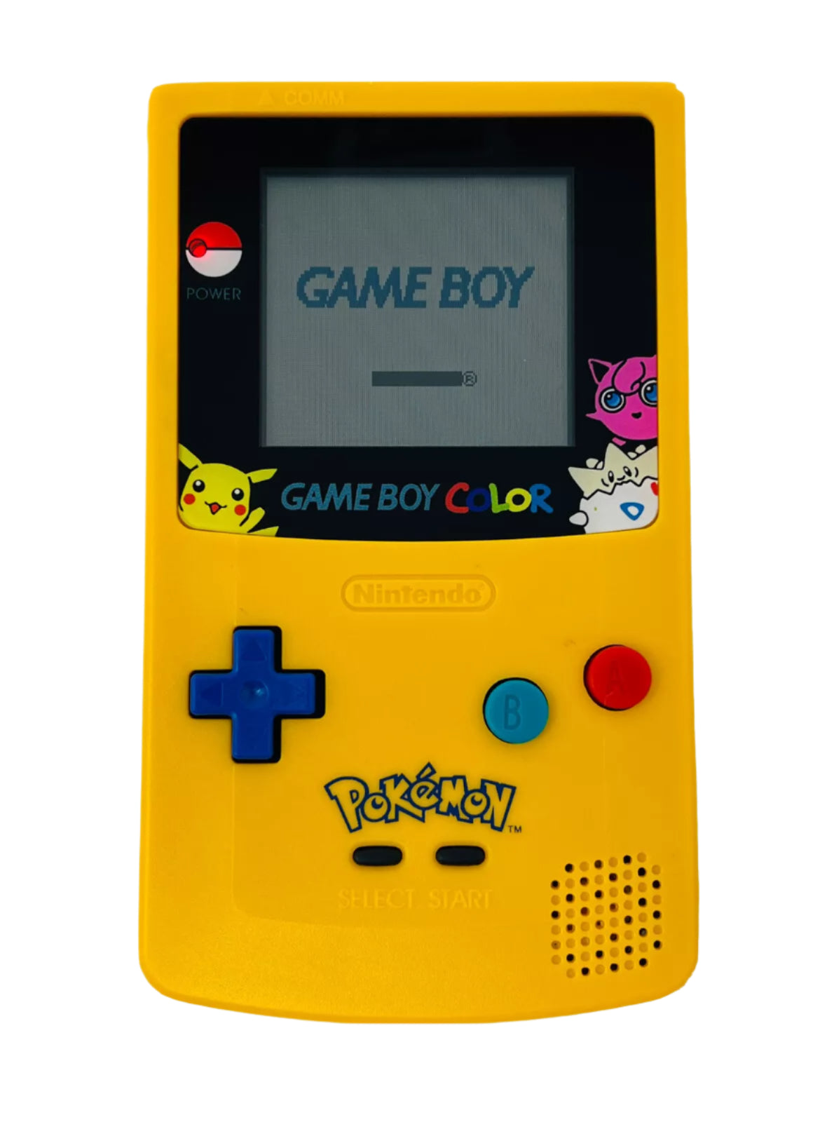 Nintendo Game Boy Color Lime Green Yellow Classic Pokemon Logo Video Game Console - Custom Refurb Enhanced