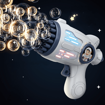 32-hole Electric Automatic Toy Soap Bubble Gun -  Rocket Bubble Machine - Portable, Indoor, Outdoor, Birthday Party, & more