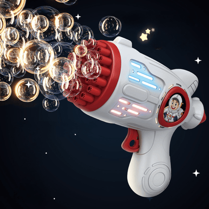 32-hole Electric Automatic Toy Soap Bubble Gun -  Rocket Bubble Machine - Portable, Indoor, Outdoor, Birthday Party, & more