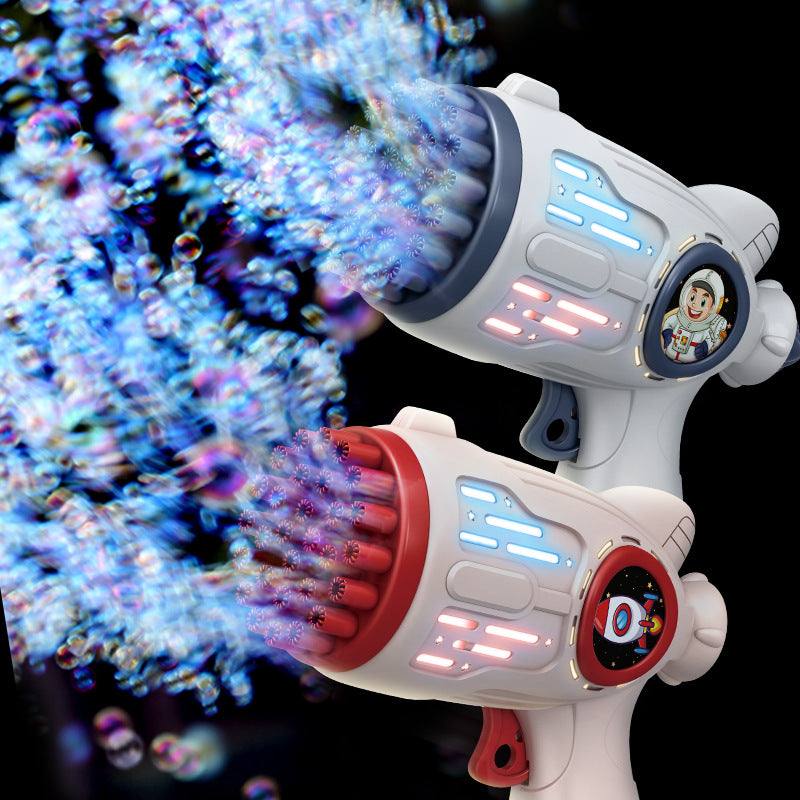 32-hole Electric Automatic Toy Soap Bubble Gun -  Rocket Bubble Machine - Portable, Indoor, Outdoor, Birthday Party, & more