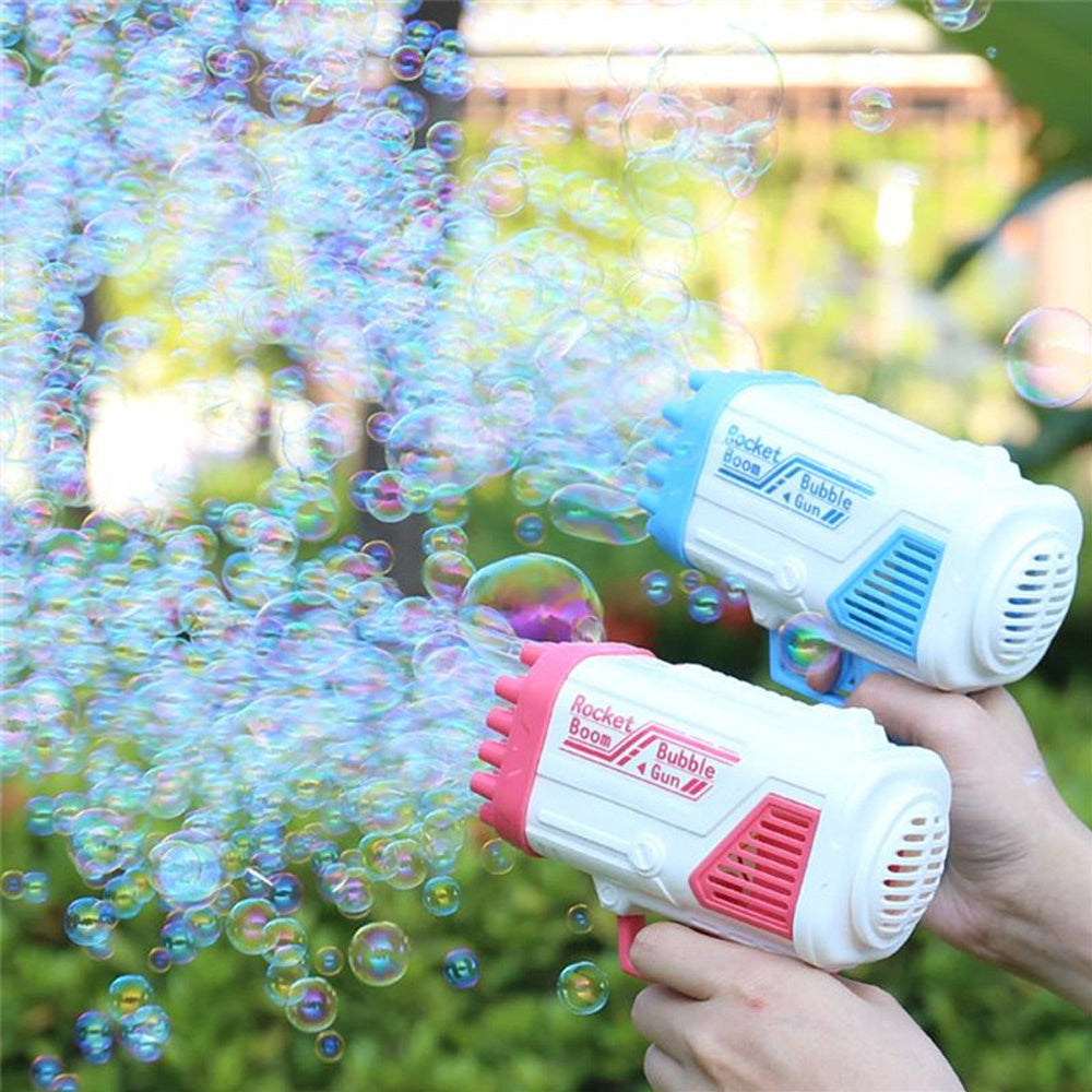 32-hole Electric Automatic Toy Soap Bubble Gun -  Rocket Bubble Machine - Portable, Indoor, Outdoor, Birthday Party, & more