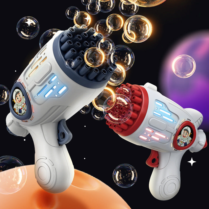 32-hole Electric Automatic Toy Soap Bubble Gun -  Rocket Bubble Machine - Portable, Indoor, Outdoor, Birthday Party, & more
