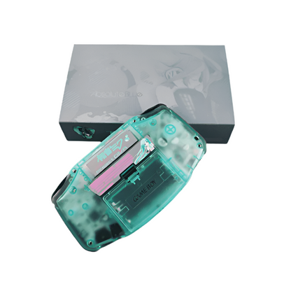 Nintendo Game Boy Advance Blue Transparent Hatsune Miku Edition Video Game Console - Custom Refurb Enhanced