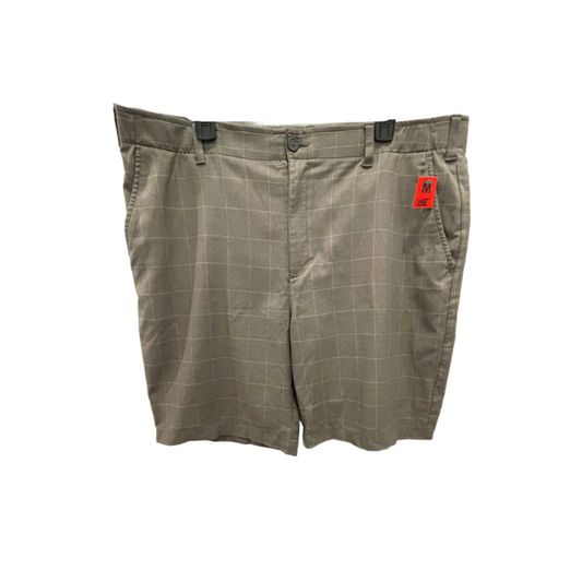 BCG Mens Shorts Plaid Active - Gray - 38 - Like New