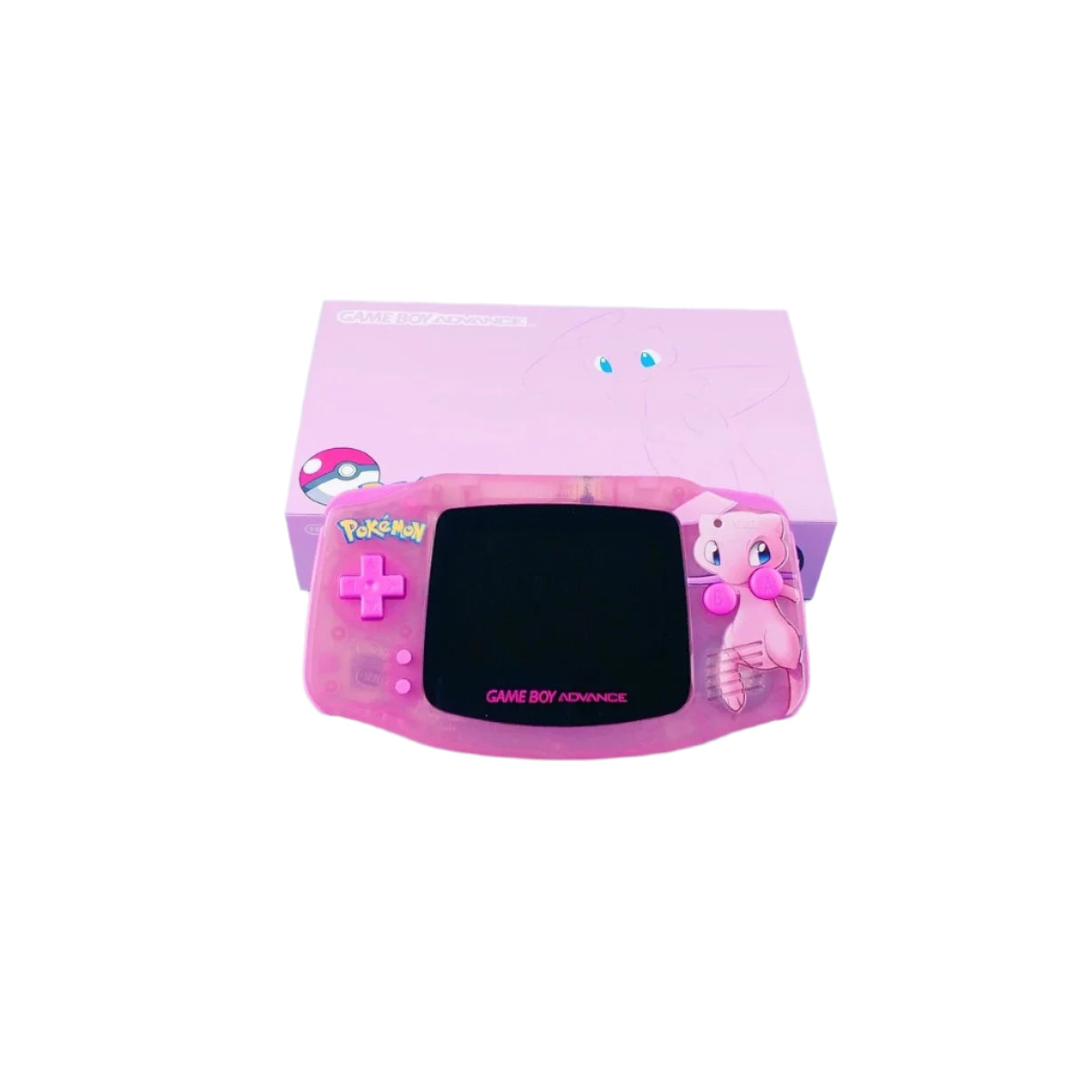 Nintendo Game Boy Advance Pink Pokemon Mew Edition Video Game Console - Custom Refurb Enhanced