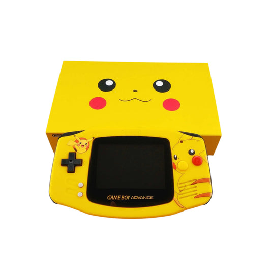 Nintendo Game Boy Advance Yellow Pokemon Pikachu Edition Video Game Console - Custom Refurb Enhanced