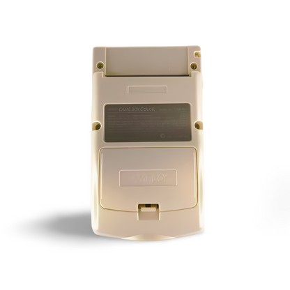 Nintendo Game Boy Color Gold Edition Custom Backlit Enhanced IPS Screen Mod High Resolution
