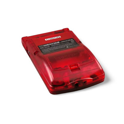 Nintendo Game Boy Color Console Transparent Red Limited Edition Custom Backlit Enhanced IPS Screen Mod High Resolution