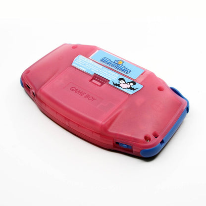 Nintendo Game Boy Advance Pink/Blue Wario Ware Edition Video Game Console - Custom Refurb Enhanced