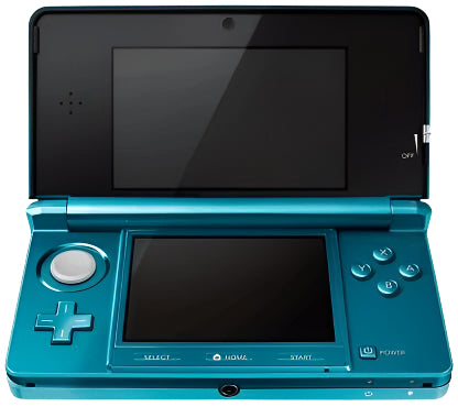 Nintendo 3DS Aqua Blue Video Game Console - Custom Refurb Enhanced