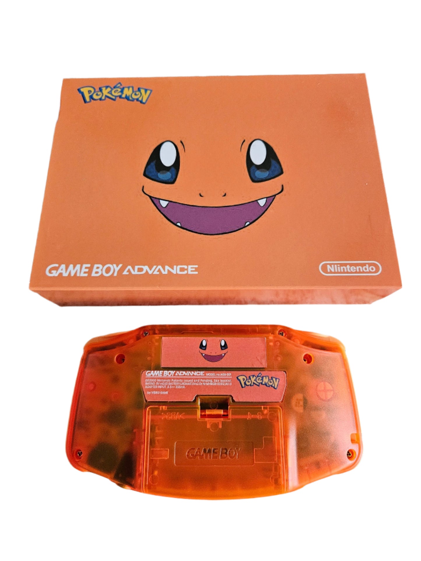 Nintendo Game Boy Advance Orange Pokemon Charmander Edition Video Game Console - Custom Refurb Enhanced