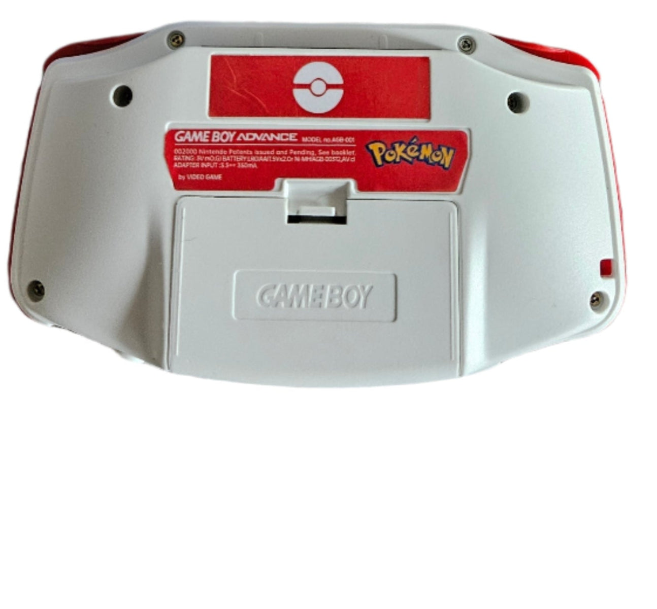 Nintendo Game Boy Advance White/Red Pokemon Pokeball Edition Video Game Console - Custom Refurb Enhanced