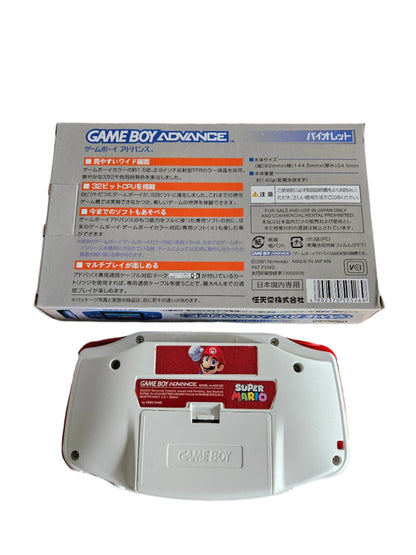 Nintendo Game Boy Advance White/Red Classic Super Mario Bros Edition Video Game Console - Custom Refurb Enhanced