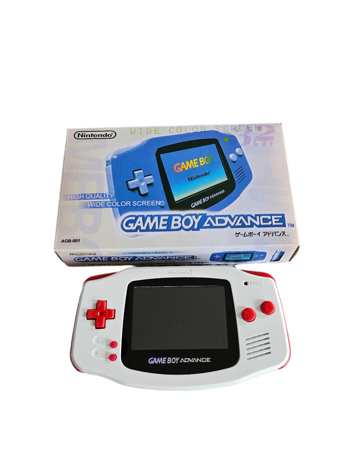 Nintendo Game Boy Advance White/Red Classic Super Mario Bros Edition Video Game Console - Custom Refurb Enhanced