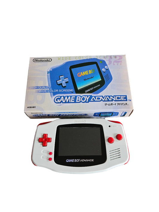 Nintendo Game Boy Advance White/Red Classic Super Mario Bros Edition Video Game Console - Custom Refurb Enhanced